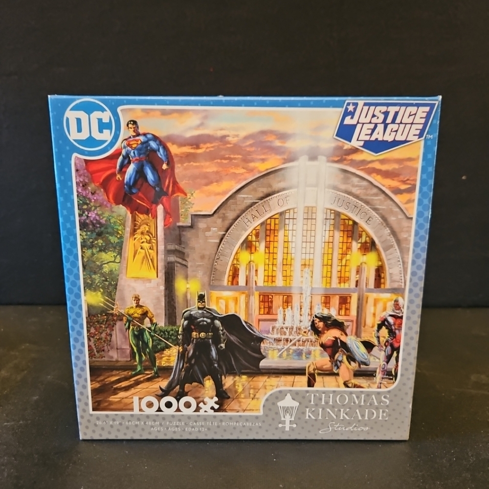 Ceaco DC Comics‎ Thomas Kinkade: Hall of Justice Jigsaw Puzzle Factory Sealed